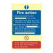 Fire Action Procedure’ Sign; 1.3mm Rigid Self Adhesive Photoluminescent (200mm x 300mm)  0200