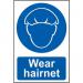 ‘Wear Hairnet’ Sign; Self-Adhesive Semi-Rigid PVC (200mm x 300mm) 0406