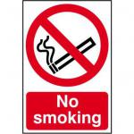 Self-adhesive vinyl No Smoking sign (100 x 150mm). Easy to use; simply peel off the backing and apply to a clean dry surface.