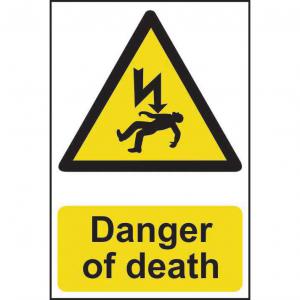 Click to view product details and reviews for Self Adhesive Semi Rigid Pvc Danger Of Death Sign 200 X 300mm Easy To.