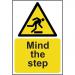 Self-Adhesive Vinyl Mind The Step sign (200 x 300mm). Easy to use and fix. 11043