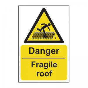 Danger Fragile roof 1.2mm Recyclable PP 200 x 300mm 11100