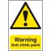 Self adhesive semi-rigid PVC Warning Anti Climb Paint Sign (200 x 300mm). Easy to fix; peel off the backing and apply. 1113