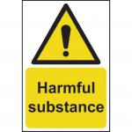 The photograph features a set of Spectrum Industrial Warning Signs, made from recyclable PP material, with a harmful substance measurement of 1.2mm. The signs measure 200 x 300mm and are clearly labeled with attention-grabbing alert symbols. The vibrant colors and clear text make these signs easily noticeable and effective in warning against potential dangers.