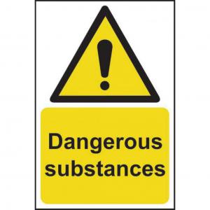 Dangerous Substances Sign, Self-Adhesive Vinyl 200mm x 300mm 11169