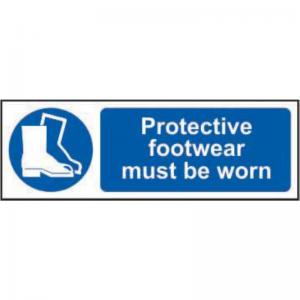Protective footwear must be worn 1.2mm Recyclable PP 300 x 100mm 11385