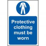 Mandatory Self-Adhesive Vinyl Sign (200 x 300mm) - Protective Clothing Must Be Worn
