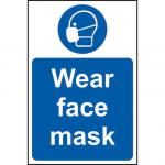 Mandatory Self-Adhesive Vinyl Sign (200 x 300mm) - Wear Face Mask