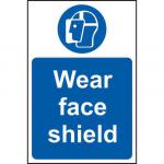 Mandatory Self-Adhesive Vinyl Sign (200 x 300mm) - Wear Face Shield