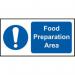 Food Preparation Area’ Sign; Non Adhesive Rigid PVC (200mm x 100mm) 11497