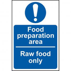Food preparation area Raw food only 1.2mm Recyclable PP 100 x 150mm
