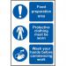 This Is A Food Production Area/Protective Clothing Must Be’ Sign; Self-Adhesive Vinyl (200mm x 300mm) 11504