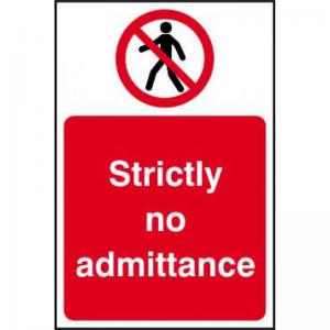 Strictly no admittance 1.2mm Recyclable PP 200 x 300mm 11601