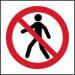 Prohibition Rigid PVC Sign (100 x 100mm) - No Thoroughfare Symbol 11621