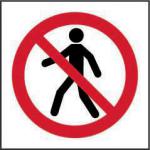 Prohibition Rigid PVC Sign (200 x 200mm) - No Thoroughfare Symbol