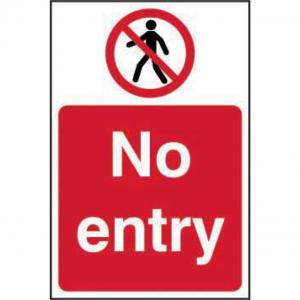 No entry 1.2mm Recyclable PP 200 x 300mm 11631