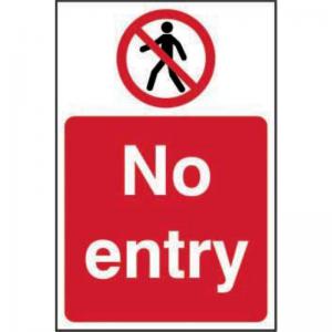 No Entry&rsquo; Sign; Self-Adhesive Vinyl 400mm x 600mm