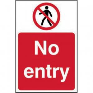 No entry 1.2mm Recyclable PP 400 x 600mm 11633