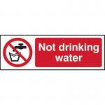 Not Drinking Water&rsquo; Sign; Self-Adhesive Vinyl (150mm x 75mm)