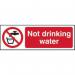 This image shows a collection of industrial prohibited signs, made of 1.2mm recyclable PP material, each measuring 300 x 100mm. The signs feature the words Not Drinking Water and are designed to alert individuals that the water is not safe for consumption. The signs have a bright, bold color palette and clear, easy-to-read text, making them easily visible and accessible in various industrial settings.