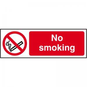 No Smoking Sign, Self-Adhesive Vinyl 300mm x 100mm 11802