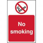 No Smoking&rsquo; Sign; Non Adhesive Rigid 1mm PVC Board (100mm x 150mm)