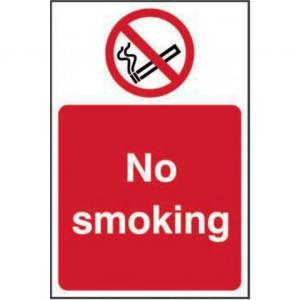 No smoking 1.2mm Recyclable PP 400 x 600mm 11813