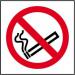 The photograph of the Spectrum Industrial No Smoking Signs shows a bold red and white No Smoking symbol sign on a square self-adhesive vinyl. It measures 100mm x 100mm and is perfect for reinforcing a smoke-free environment. The sign is clear and easy to read, making it ideal for any workplace or public space.