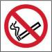 No Smoking Symbol sign (100 x 100mm). Manufactured from strong rigid PVC and is non-adhesive; 0.8mm thick. 11841