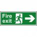 Self-Adhesive Vinyl Fire Exit sign with running man and arrow right (400 x 150mm). Easy to use and fix. 12000