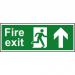 Self-Adhesive Vinyl Fire Exit sign with running man and arrow up (400 x 150mm). Easy to use and fix. 12104