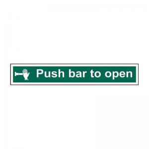 Push bar to open 1.2mm Recyclable PP 600 x 100mm Pack of 7 12141-5