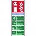 The Spectrum Industrial Fire Extinguisher Sign features a bright red color and a clear image of a fire extinguisher. Its compact size of 82 x 202mm makes it perfect for any industrial setting. The sign is made of recyclable PP and has the fire extinguisher type of Dry Powder 1.2mm clearly labeled.