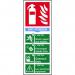 Fire Extinguisher Composite Dry Powder sign (82 x 202mm). Manufactured from strong rigid PVC and is non-adhesive; 0.8mm thick. 12305