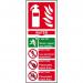 Fire Extinguisher Composite Water sign (82 x 202mm). Manufactured from strong rigid PVC and is non-adhesive; 0.8mm thick. 12309