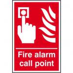Fire Alarm Call Point sign (200 x 300mm). Manufactured from strong rigid PVC and is non-adhesive; 0.8mm thick.