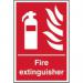 Fire Extinguisher’ Sign; Non Adhesive Rigid 1mm PVC Board (200mm x 300mm) 12327
