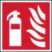 Fire Extinguisher Symbol sign (200 x 200mm). Manufactured from strong rigid PVC and is non-adhesive; 0.8mm thick. 12341