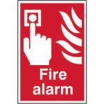 Self-Adhesive Vinyl Fire Alarm sign (200 x 300mm). Easy to use and fix.