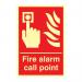 Fire Alarm Call Point’ Sign; 1.3mm Rigid Self Adhesive Photoluminescent (200mm x 300mm)  12438