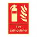 Fire Extinguisher’ Sign; 1.3mm Rigid Self Adhesive Photoluminescent (200mm x 300mm)  12441