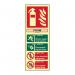 Fire Extinguisher Foam’ Sign; 1.3mm Rigid Self Adhesive Photoluminescent (82mm x 202mm)  12449
