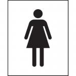 Female Symbol&rsquo; Sign; Self-Adhesive Vinyl (200mm x 250mm)