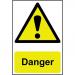 Self adhesive semi-rigid PVC Danger Sign (200 x 300mm). Easy to fix; peel off the backing and apply to a clean and dry surface. 1301