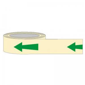 Directional Arrow Photoluminescent Tape, 1.3mm Rigid Self Adhesive