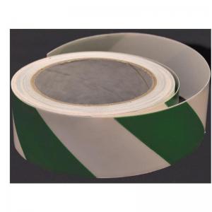 Green Chevron Photoluminescent Tape, 1.3mm Rigid Self Adhesive