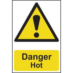 Danger Hot - 1.2mm Recyclable PP 200 x 300mm 1303