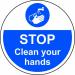 The Spectrum Industrial Floor Graphics STOP Clean Your Hands Floor Graphic is a vibrant and eye-catching laminated floor sign. With a diameter of 400mm, this anti-slip graphic features bold text and graphics, making it a great reminder to clean your hands and promotes safety in any industrial setting.