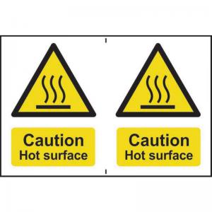 Caution Hot surface - 1.2mm Recyclable PP 300 x 200mm 1315