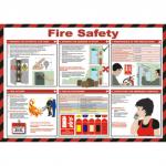 Safety Poster - Fire Safety (590 x 420mm) made from laminated paper. 